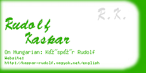 rudolf kaspar business card
